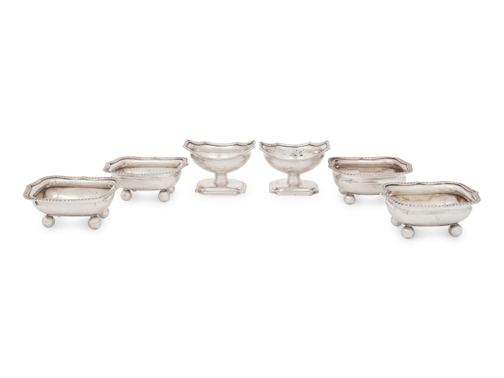 Six George III Silver Salt Cellars