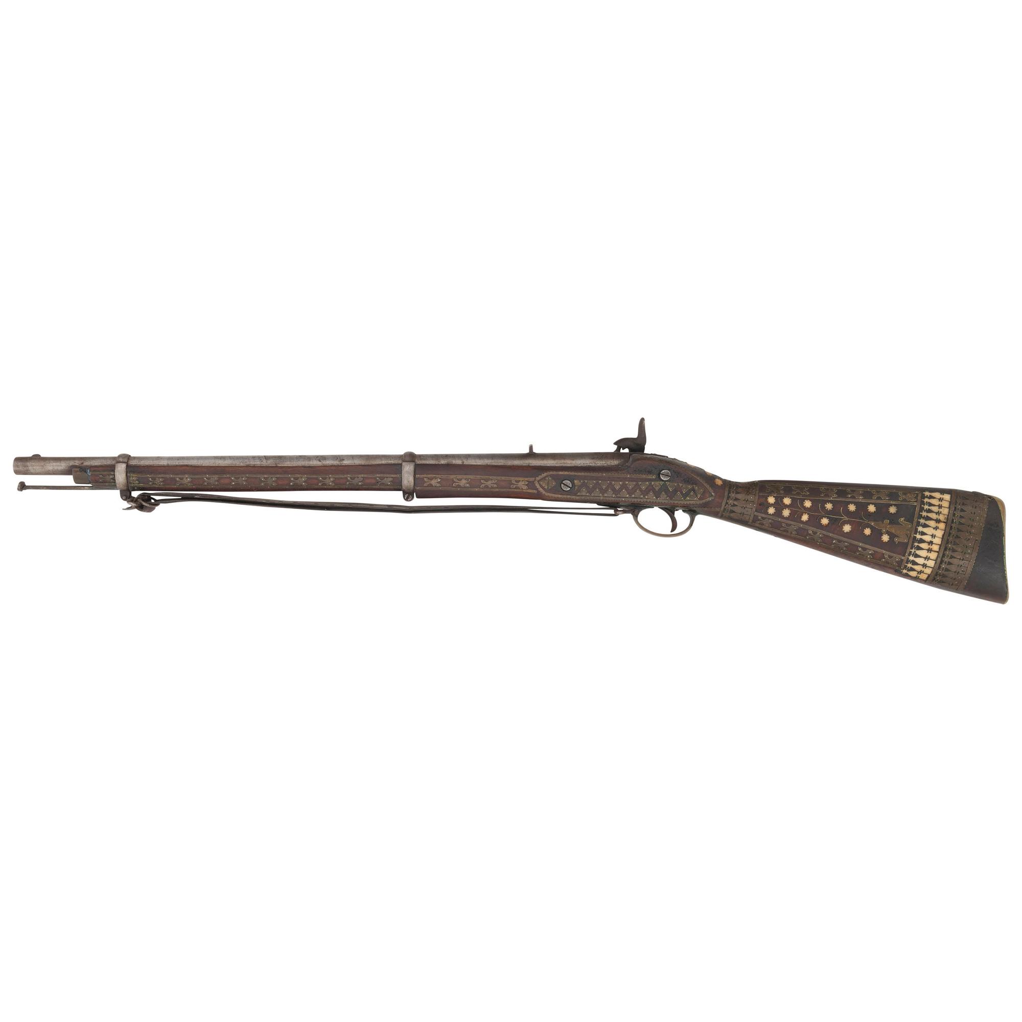Enfield-style Musket with Decorated Stock