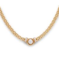 YELLOW GOLD AND DIAMOND NECKLACE