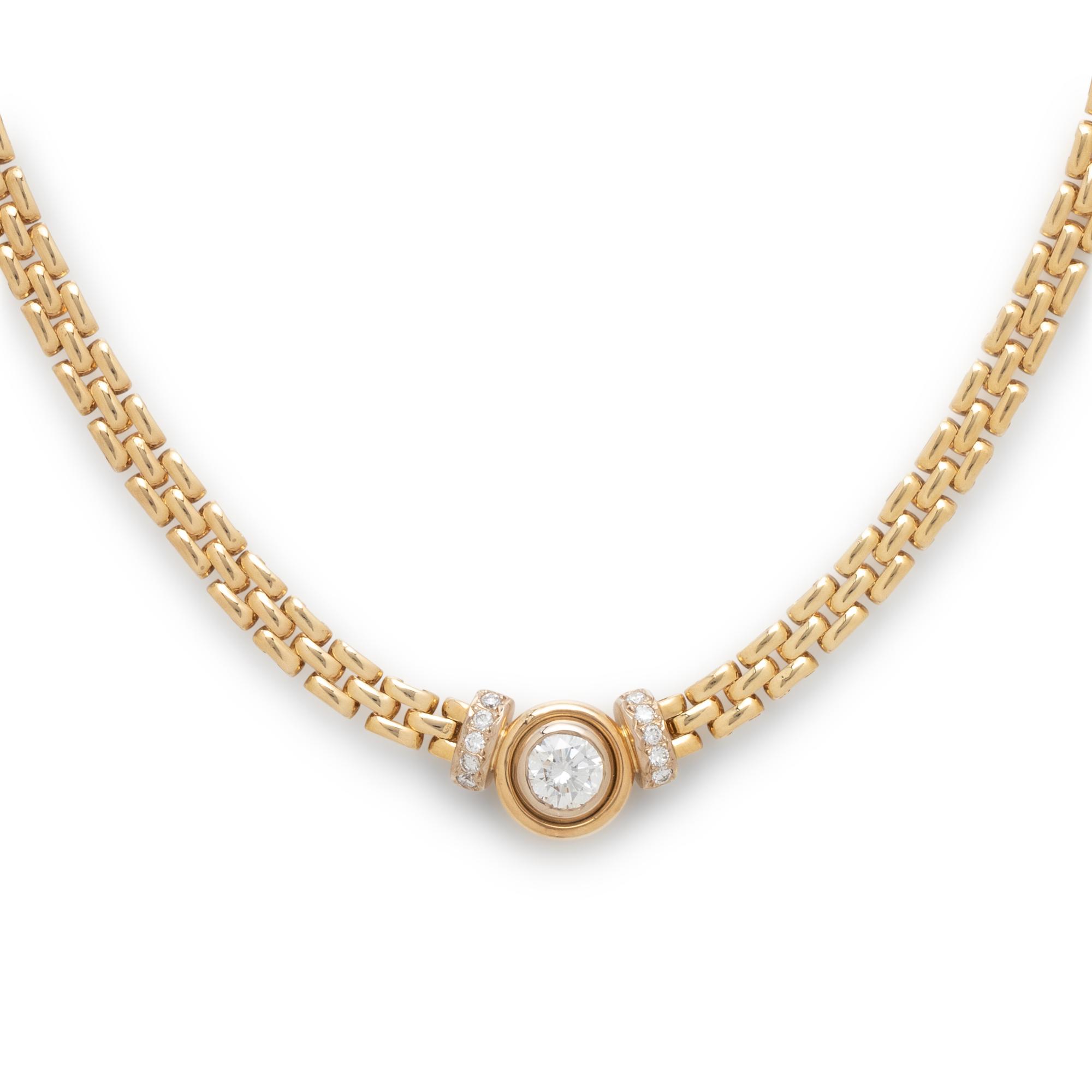 YELLOW GOLD AND DIAMOND NECKLACE