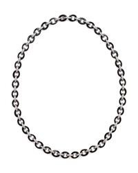 An 18 Karat White Gold, Diamond and Onyx Necklace,
