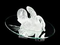 A Lalique Cygne Table Ornament and Mirror Plateau