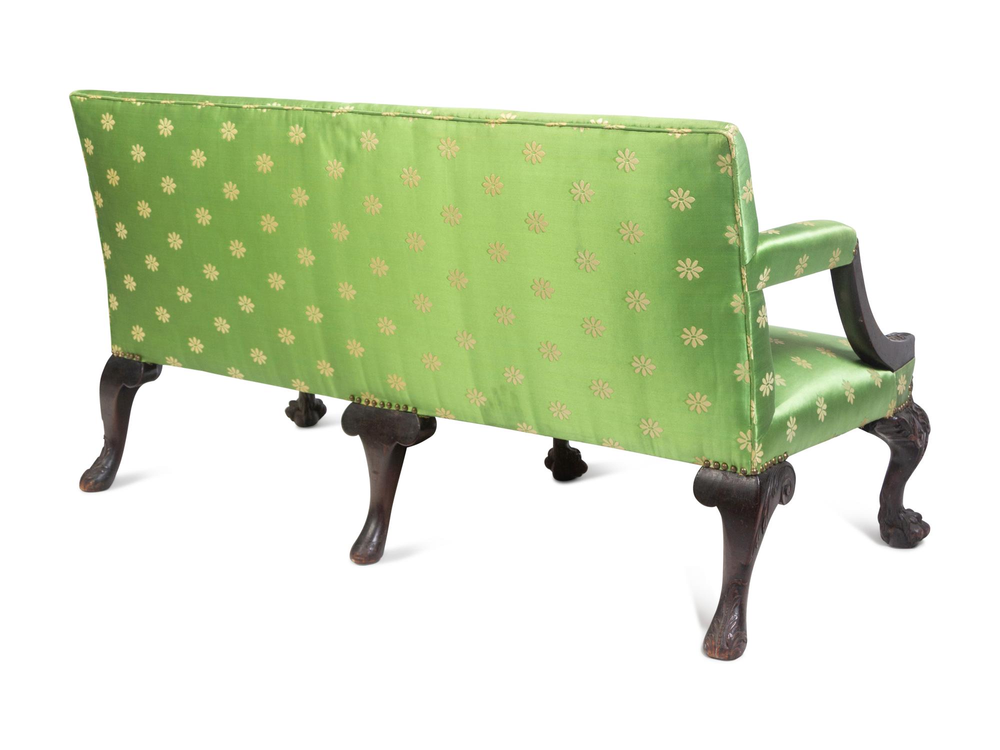 A George I Style Carved Mahogany Settee