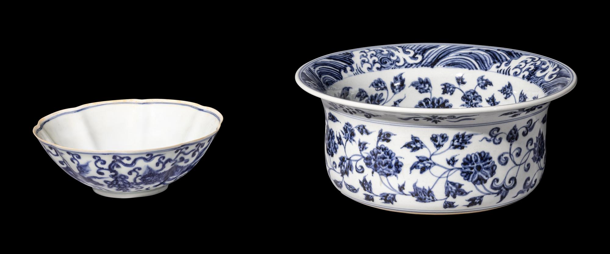 Two Chinese Blue and White Porcelain Wares