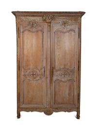 A Louis XVI Cerused Oak Armoire