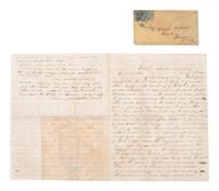 [CIVIL WAR]. Letter describing the Battle of Chancellorsville and referencing Stonewall Jackson along with other notable CSA figures, written by CSA Capt. Jacob Golladay, 33rd Virginia Infantry. "Camp Near Fredericksburg," 8 May 1863.