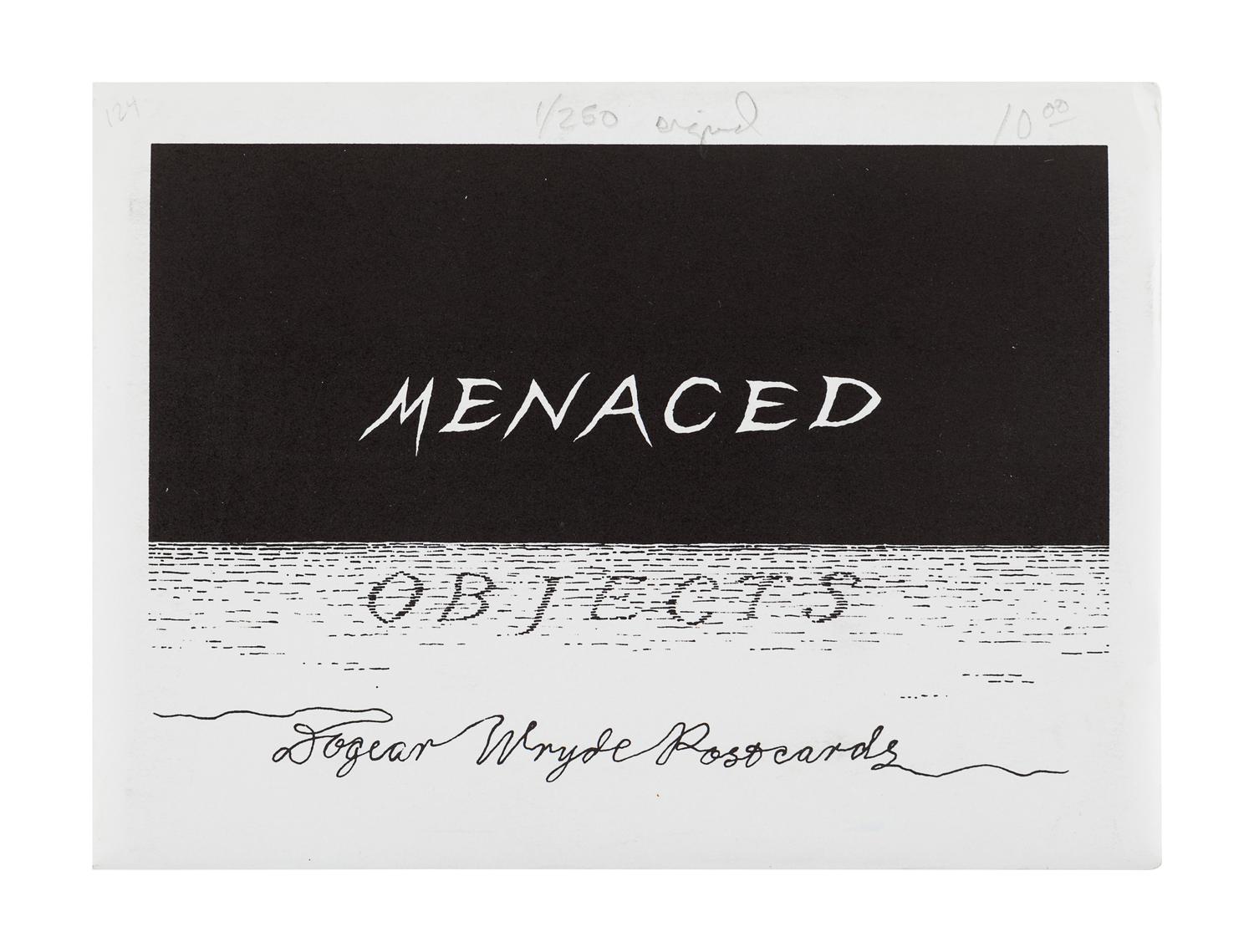 GOREY, Edward (1925-2000). Menaced Objects . Dogear Wryde Postcards . [New York]: n.p., 1989.