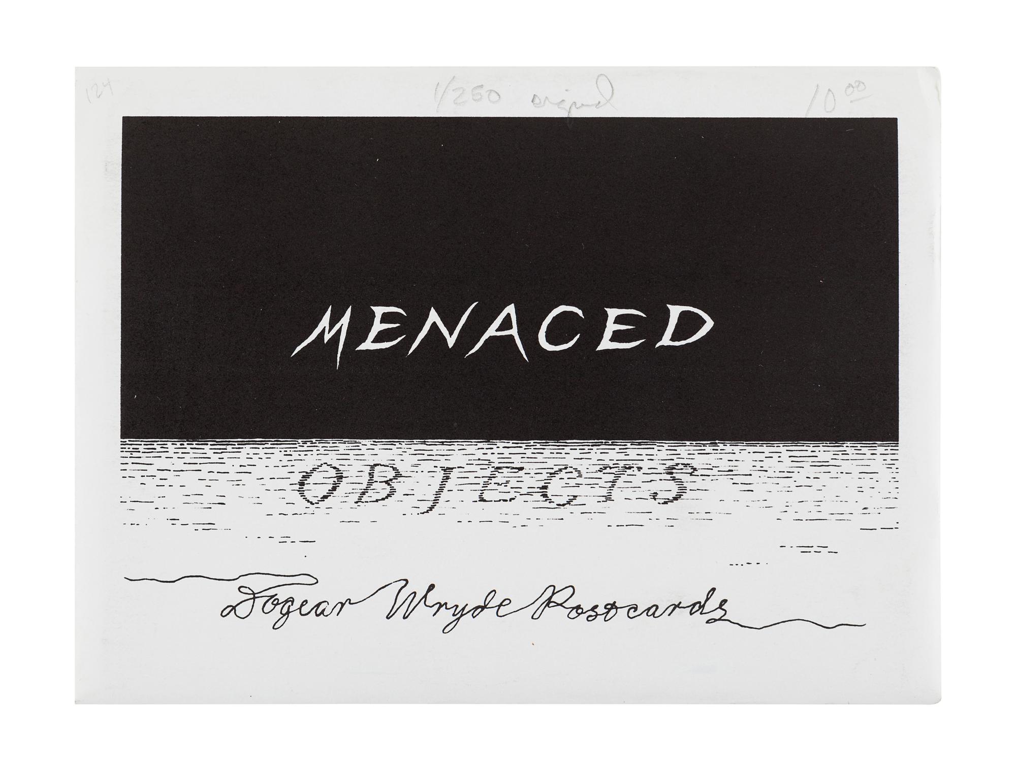 GOREY, Edward (1925-2000). Menaced Objects . Dogear Wryde Postcards . [New York]: n.p., 1989.