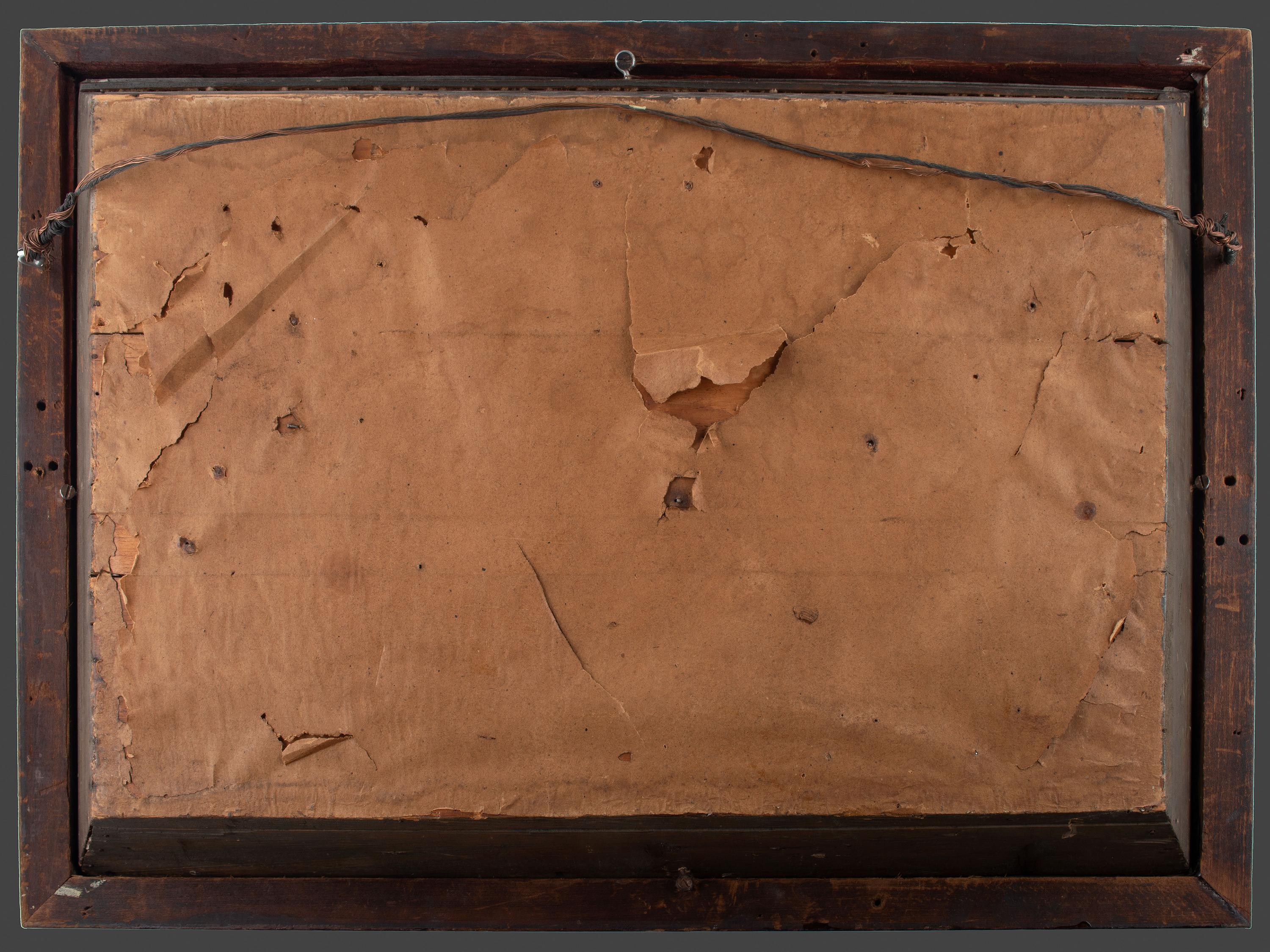 A Carved Wood and Sperm Whale Tooth Whaling Ship Diorama