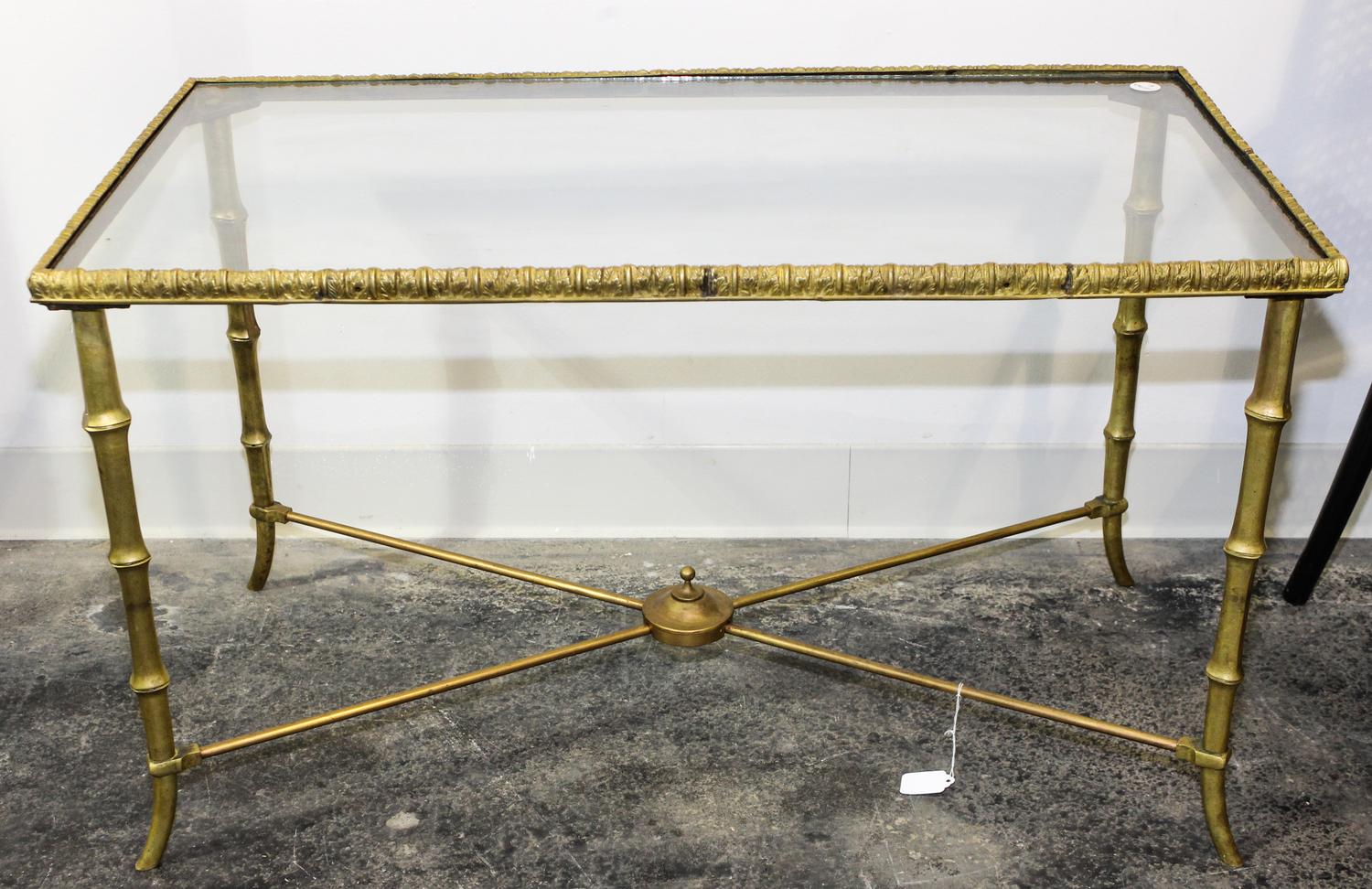 A French Gilt Metal Low Table Height 20 x width 34 x depth 18 inches. — 20TH CENTURY
