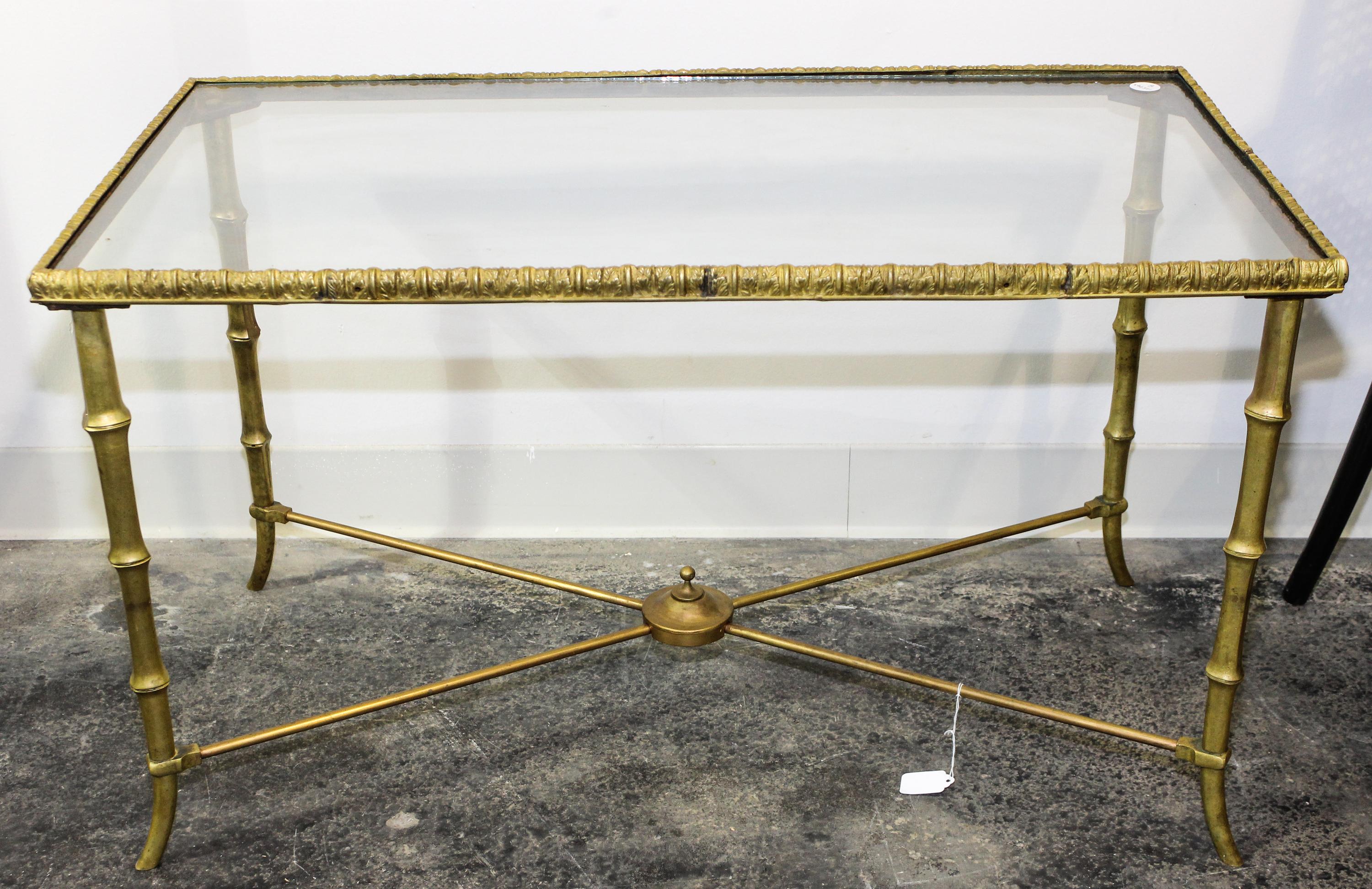 A French Gilt Metal Low Table Height 20 x width 34 x depth 18 inches. — 20TH CENTURY