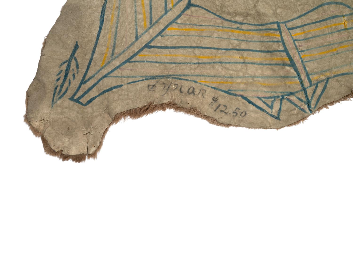 Ojibwa Painted Buffalo Robe