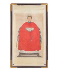 A Large Chinese Matriarch Ancestral Portrait — 19TH CENTURY
