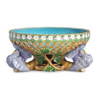 A Minton Majolica Pigeon Bowl