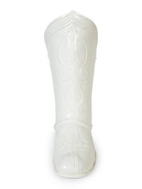 An Italian White-Glazed Earthenware Boot