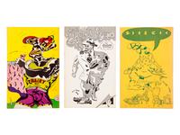 The Hairy Who Sideshow , 1967, Smoke Hairy Who , 1968 and Hairy Who (Cat-a-log) , 1969