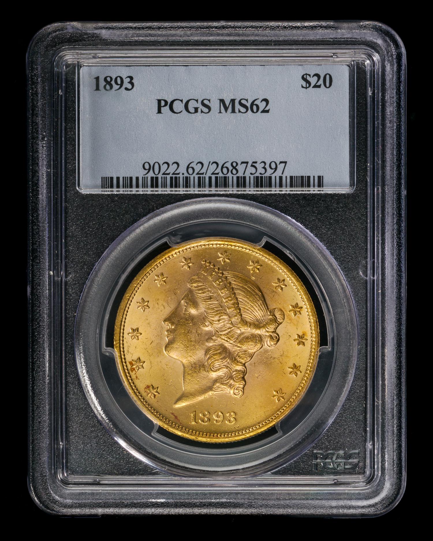 A United States 1893 Liberty Head $20 Gold Coin