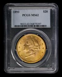 A United States 1893 Liberty Head $20 Gold Coin