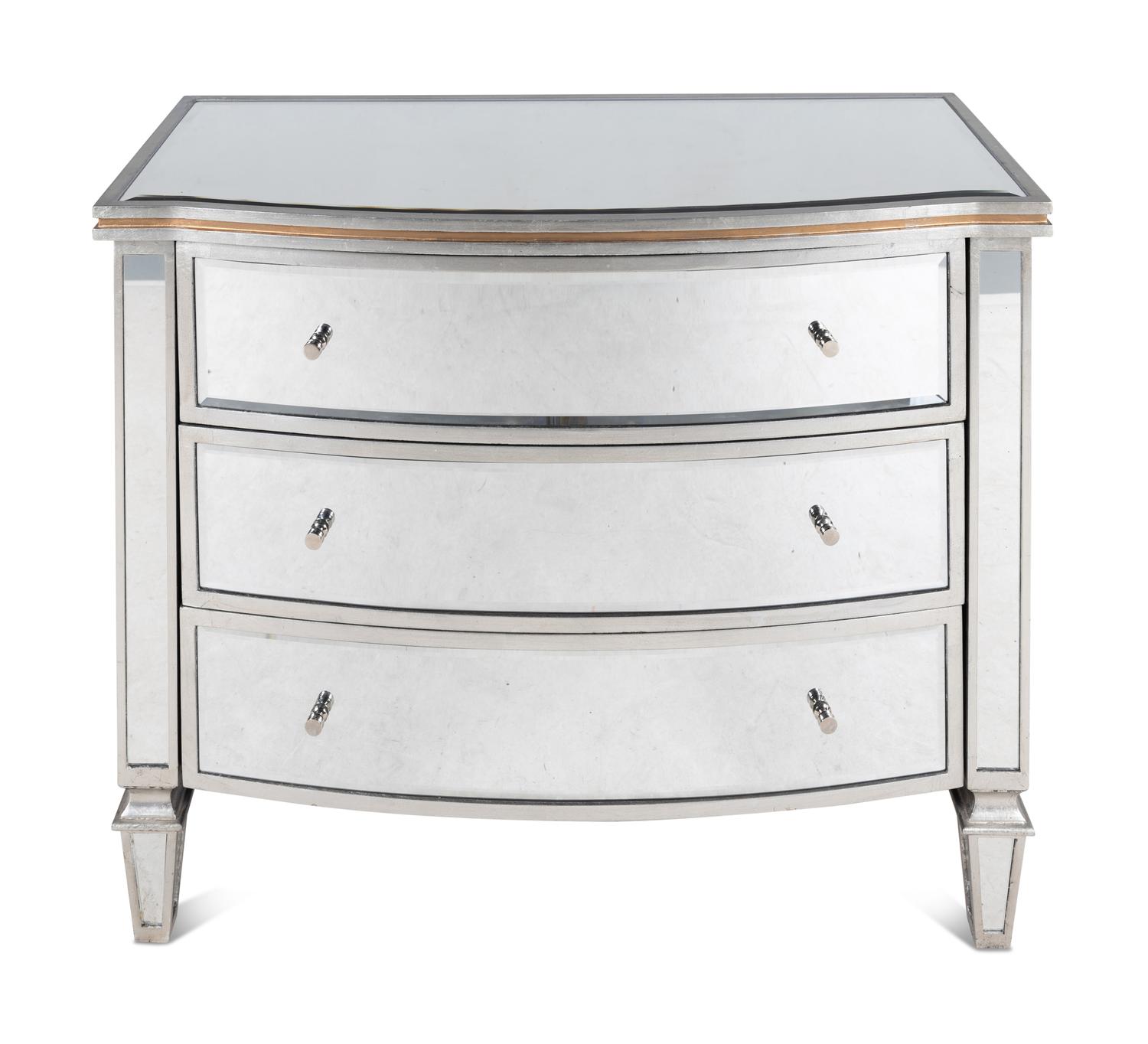 A Contemporary Mirrored Chest of Drawers