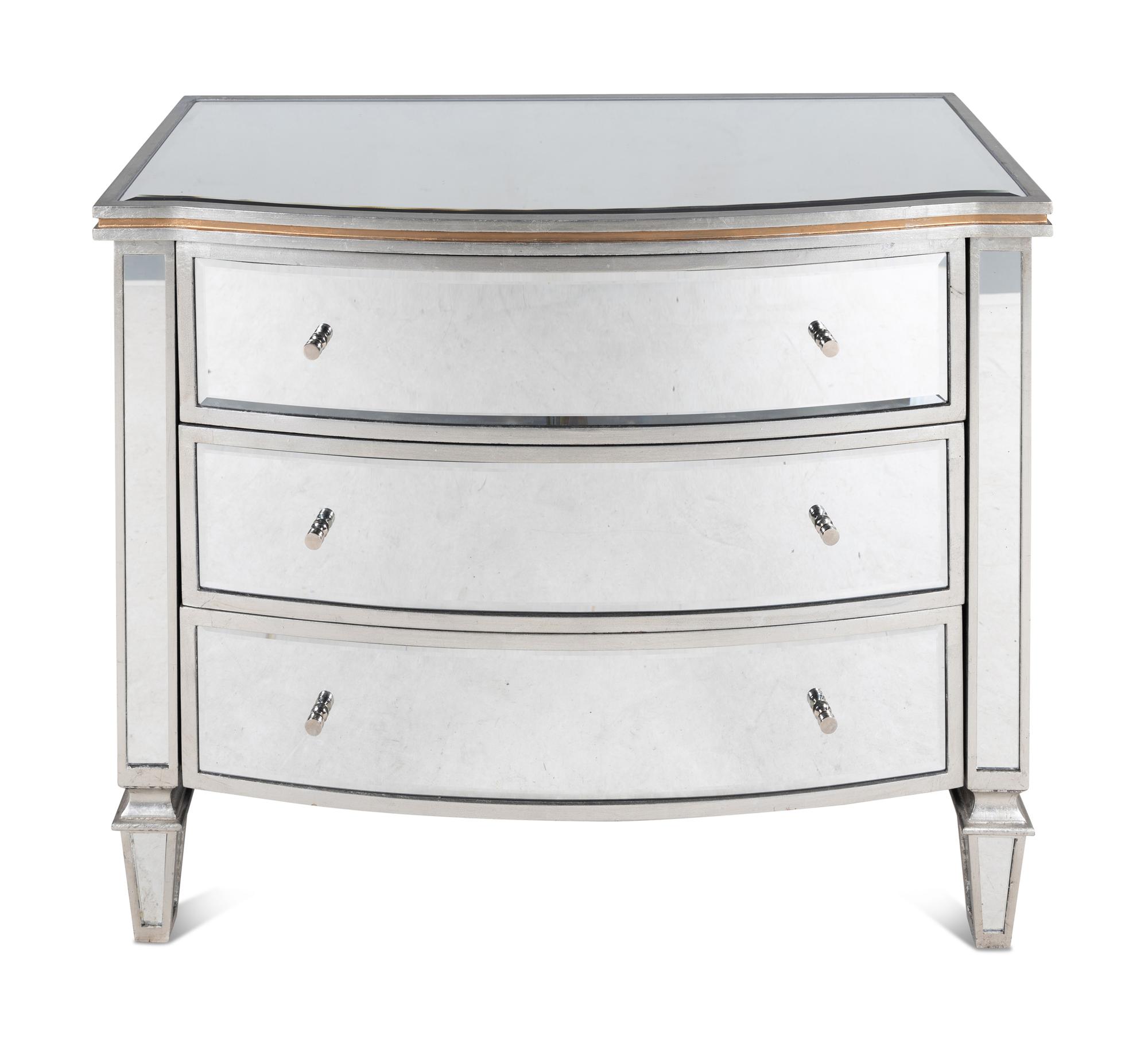 A Contemporary Mirrored Chest of Drawers