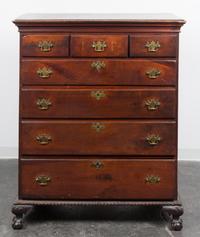 An American Mahogany Chest of Drawers Height 51 x width 41 1/2 x depth 22 inches. — LATE 19TH/EARLY 20TH CENTURY