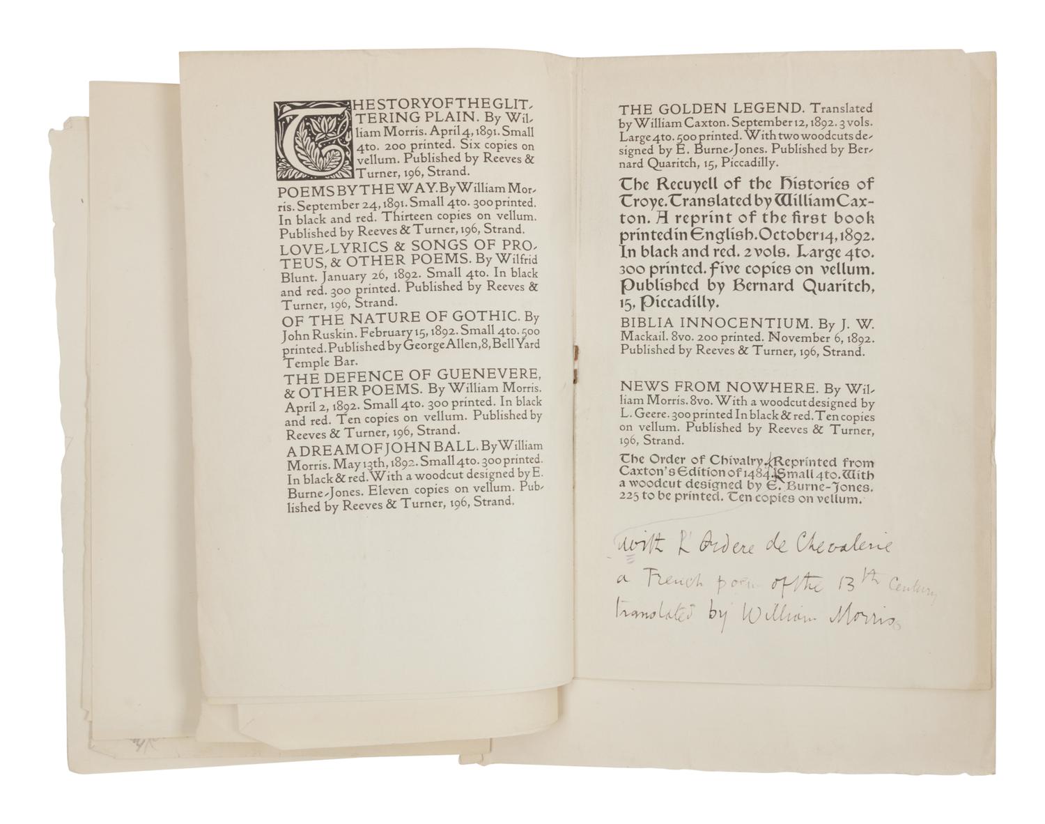 [KELMSCOTT PRESS]. When Adam Delved and Eve Span .... [Ancoats Brotherhood, 1894-5].