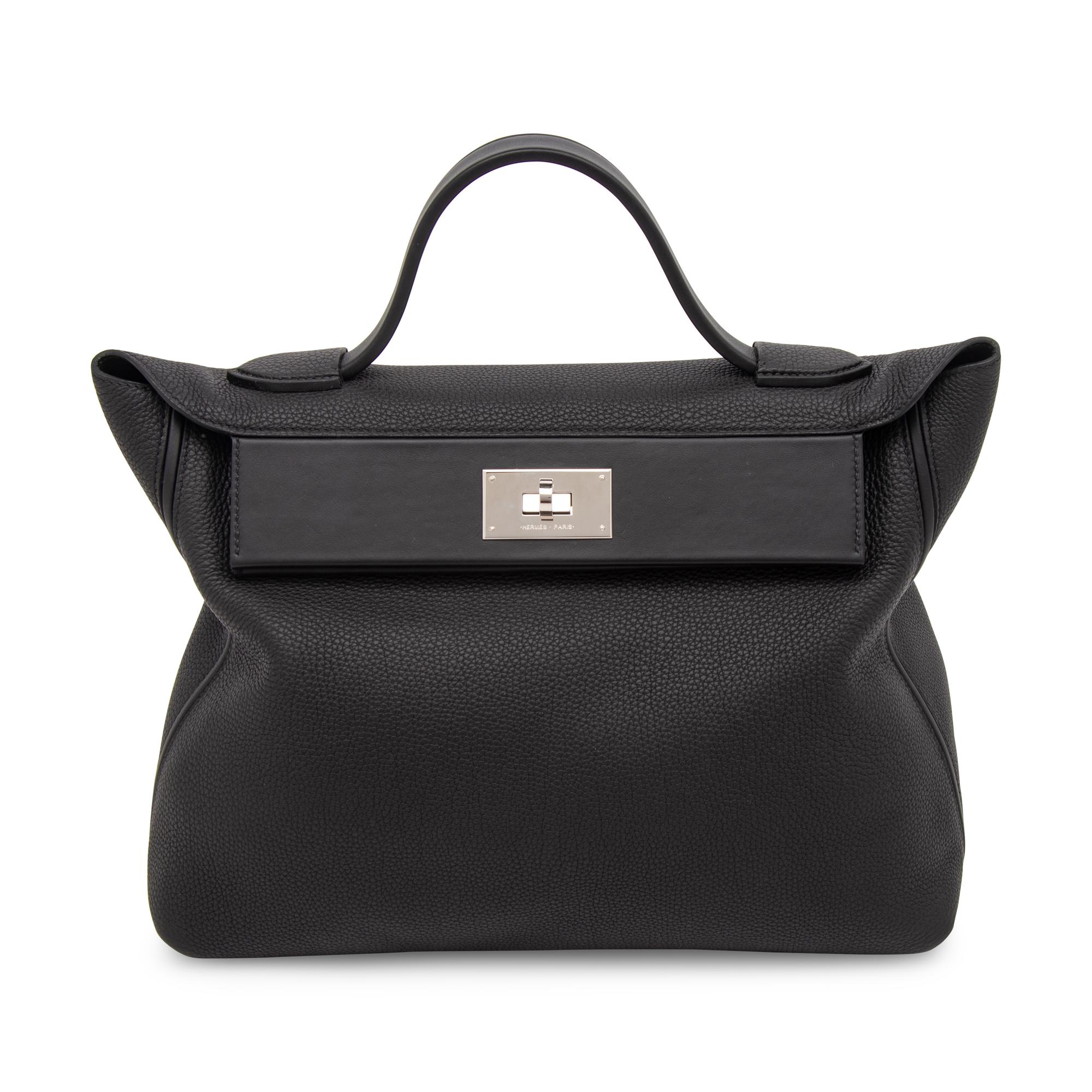 Hermès, 24/24 35 Handbag in Noir Togo Leather