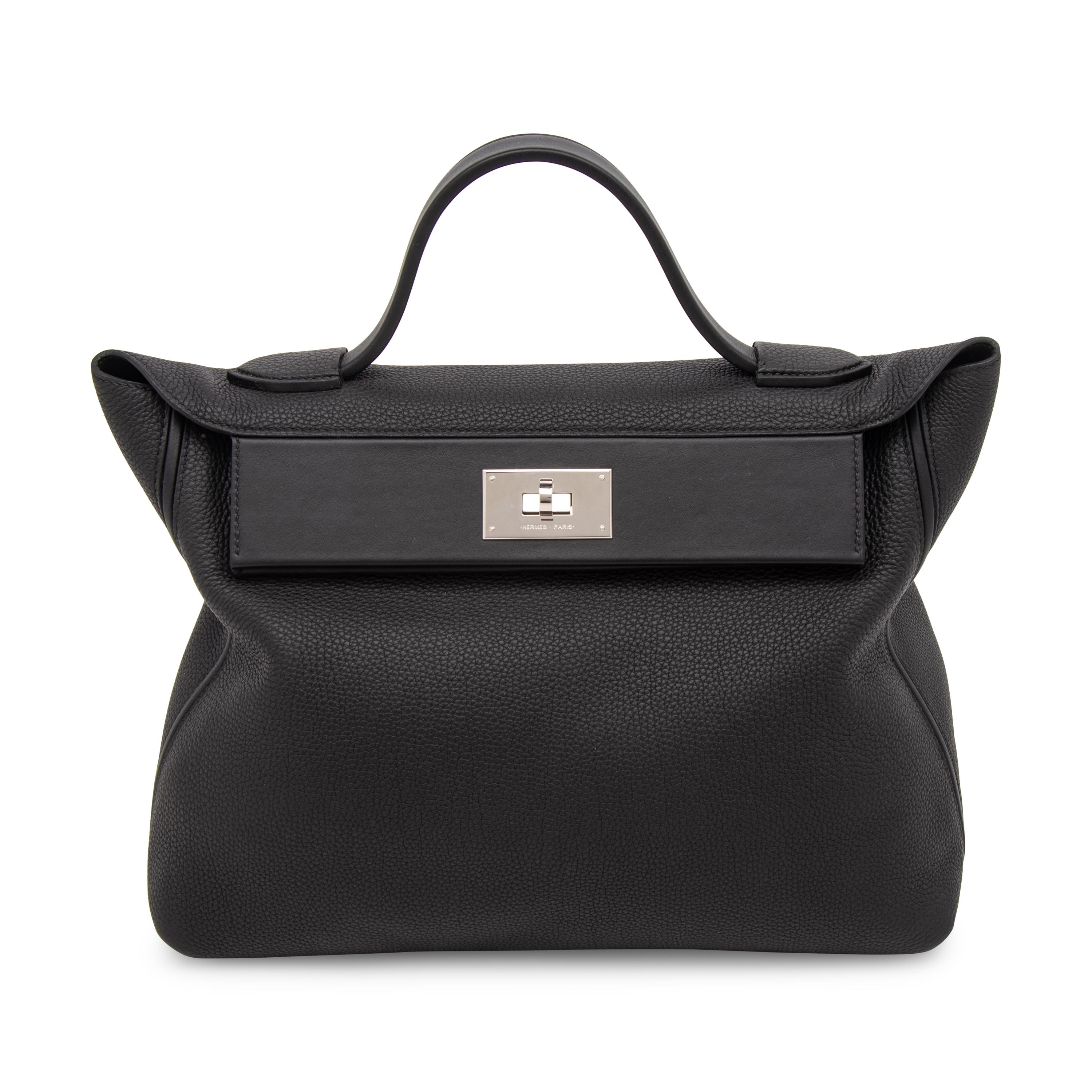 Hermès, 24/24 35 Handbag in Noir Togo Leather