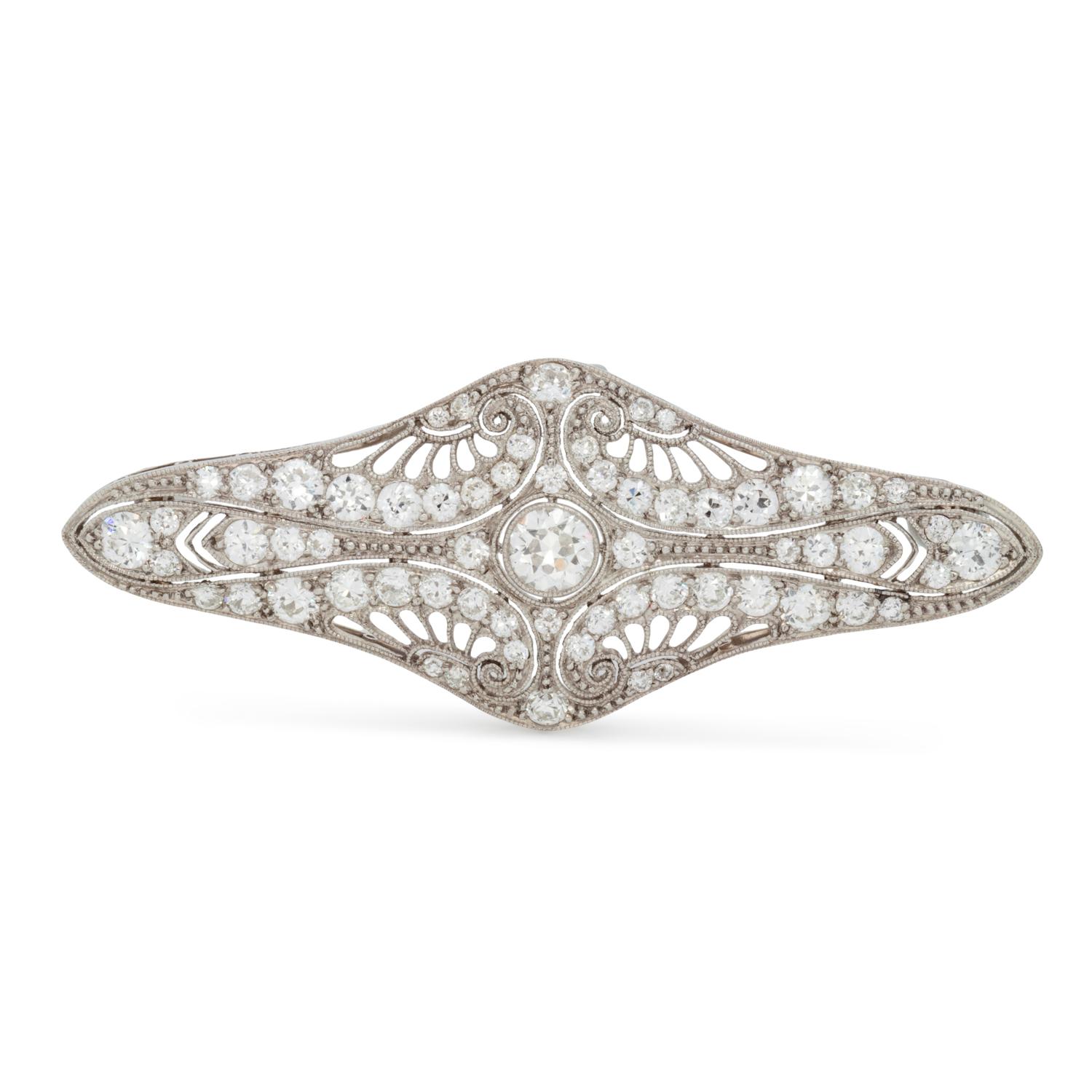 EDWARDIAN, DIAMOND BROOCH