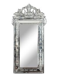 A Large Etched Glass Venetian Mirror