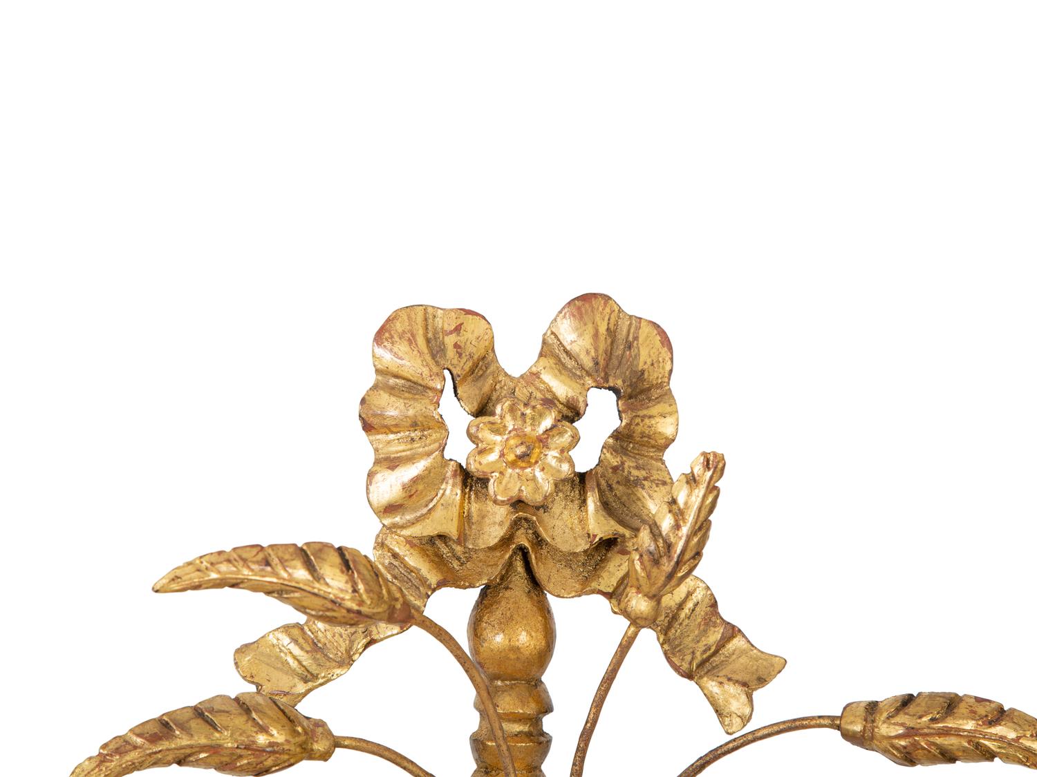 A Pair of Regency Giltwood Two-Light Sconces — 20TH CENTURY