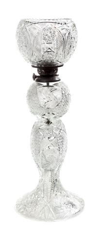 An American Brilliant Cut Glass Lamp Height 24 3/4 inches. — LATE 19TH/EARLY 20TH CENTURY