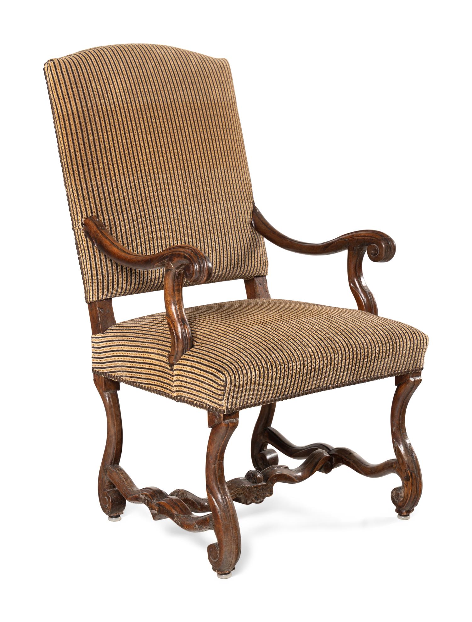 A Louis XIV Walnut Fauteuil