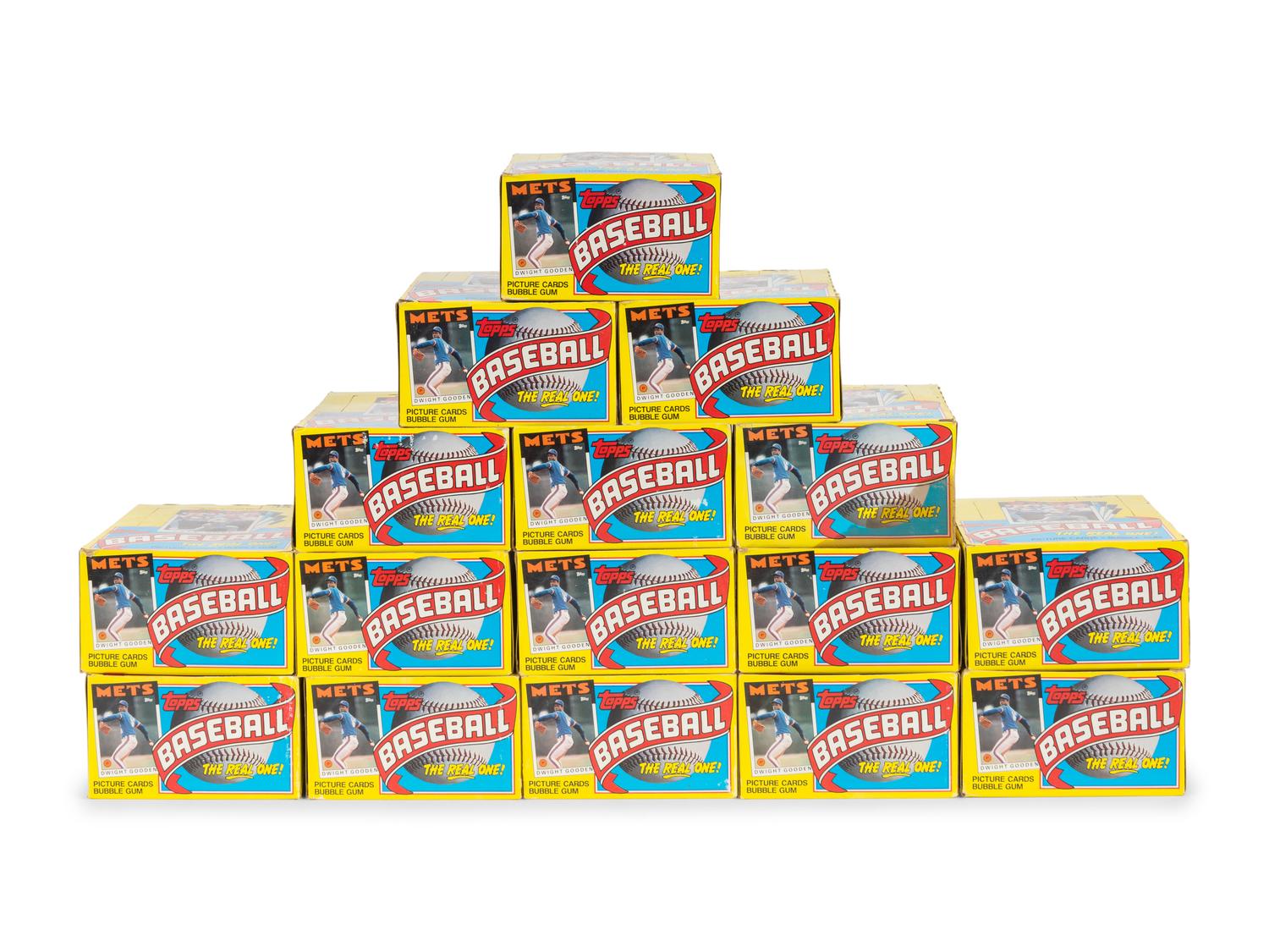 A Group of 16 Case Fresh Wax Boxes of 1986 Topps Baseball Cards