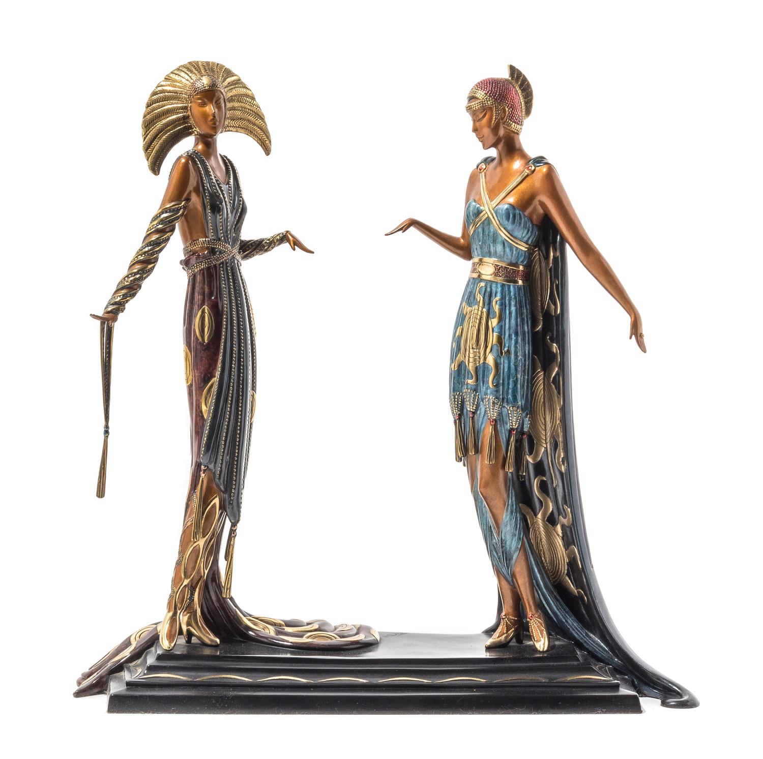 Erte (Romain de Tirtoff), (French, 1892-1990), Two Vamps, 1990