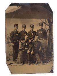 [EARLY PHOTOGRAPHY - OCCUPATIONAL]. A group of 4 cased images featuring police officers, clergy, a firefighter, and more, comprising: