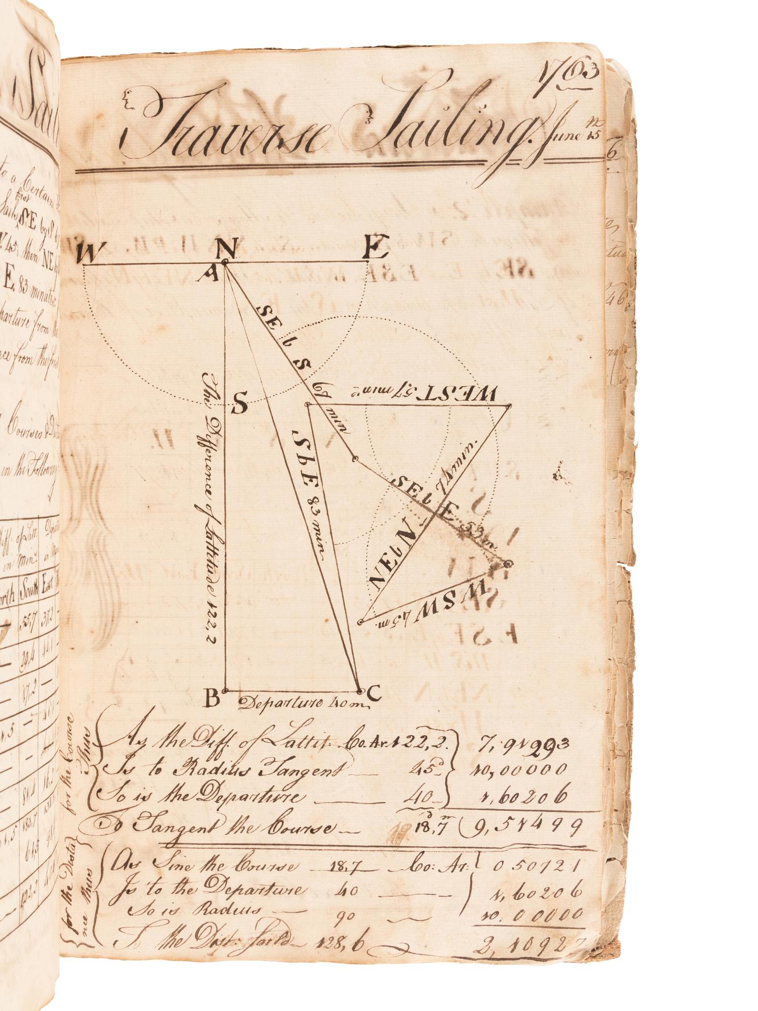[MANUSCRIPT - CIPHERING]. EVANS, Cadwallader. Ciphering Book of a Colonial Schoolboy. [Philadelphia], 6 April-26 July 1763.