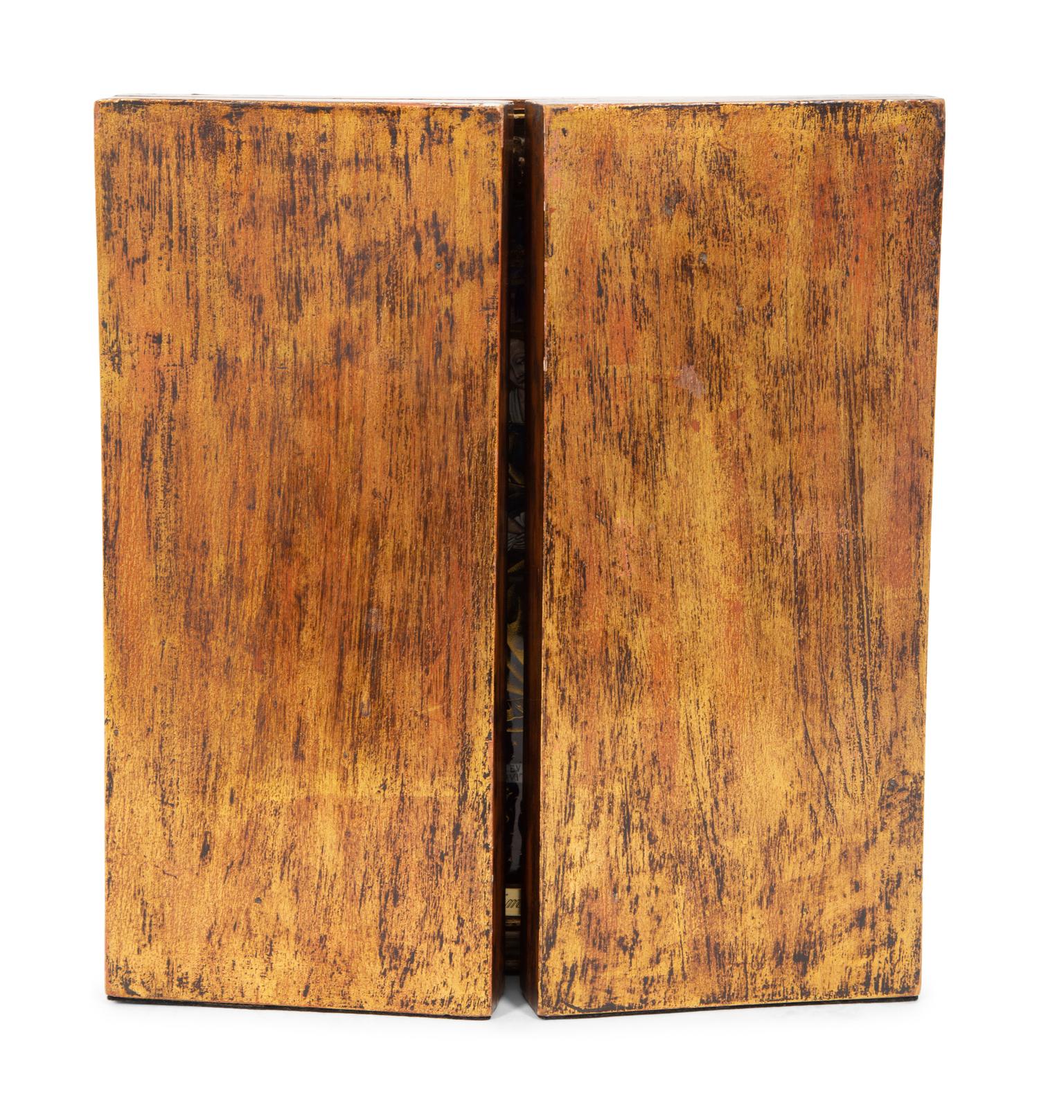 A Limoges Enamel on Copper Triptych