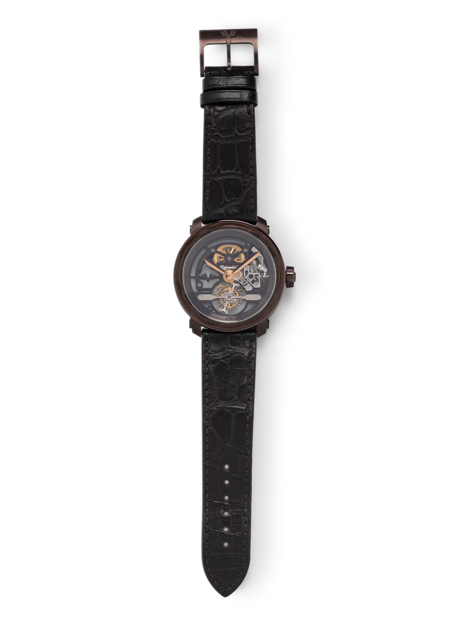 DEWITT, TITANIUM 'TWENTY 8 EIGHT SKELETON TOURBILLON' WATCH