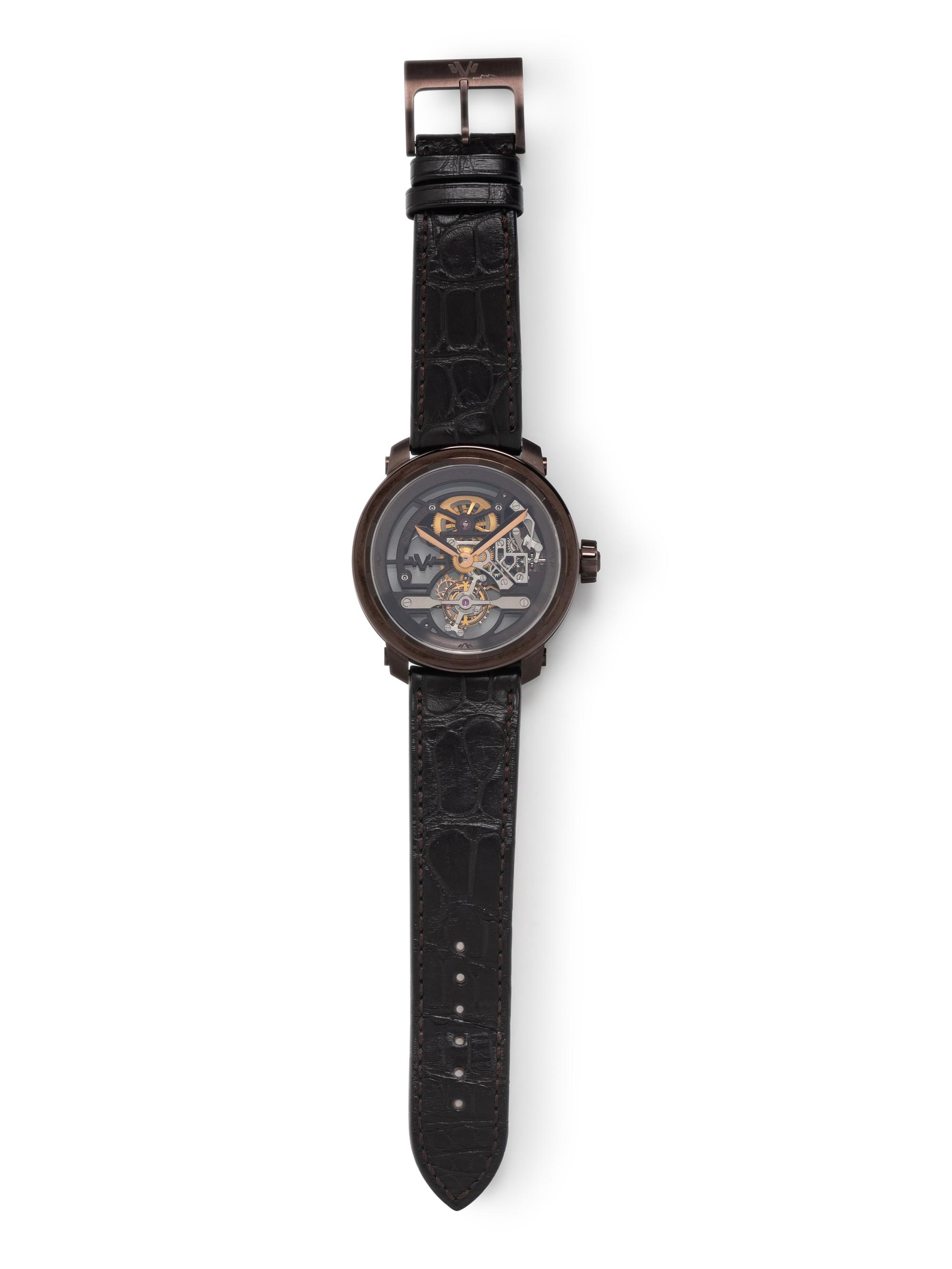 DEWITT, TITANIUM 'TWENTY 8 EIGHT SKELETON TOURBILLON' WATCH