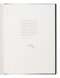 Kelly, Ellsworth (1923-2015), illustrator. -- Mallarme Stephane (1842-1898). A Un Coup de Dés n'Abolira Jamais le Hasard . [ A Throw of the Dice Will Never Abolish Chance ]. New York: The Limited Editions Club, 1992.