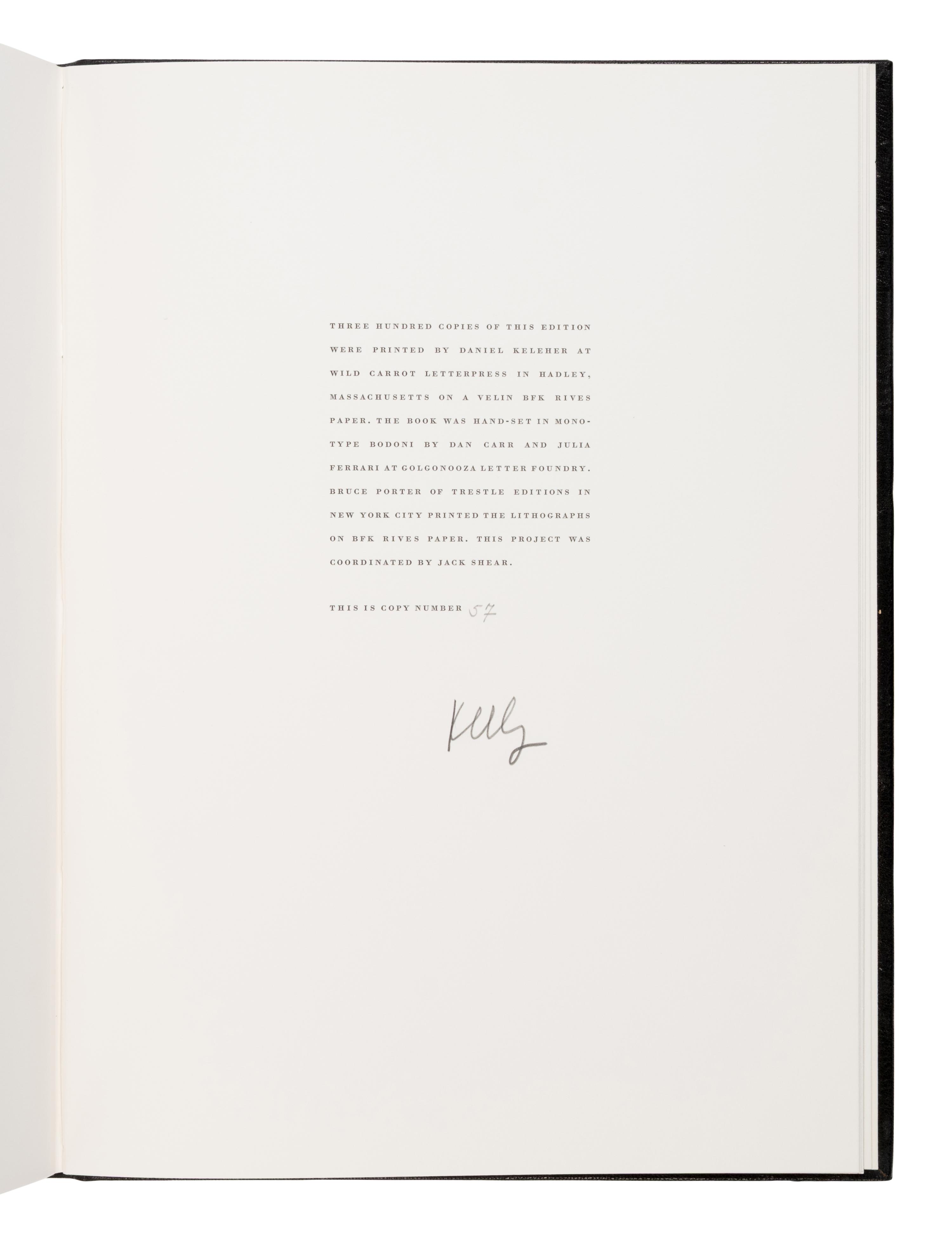Kelly, Ellsworth (1923-2015), illustrator. -- Mallarme Stephane (1842-1898). A Un Coup de Dés n'Abolira Jamais le Hasard . [ A Throw of the Dice Will Never Abolish Chance ]. New York: The Limited Editions Club, 1992.