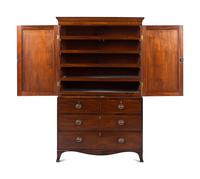 A George III Mahogany Linen Press