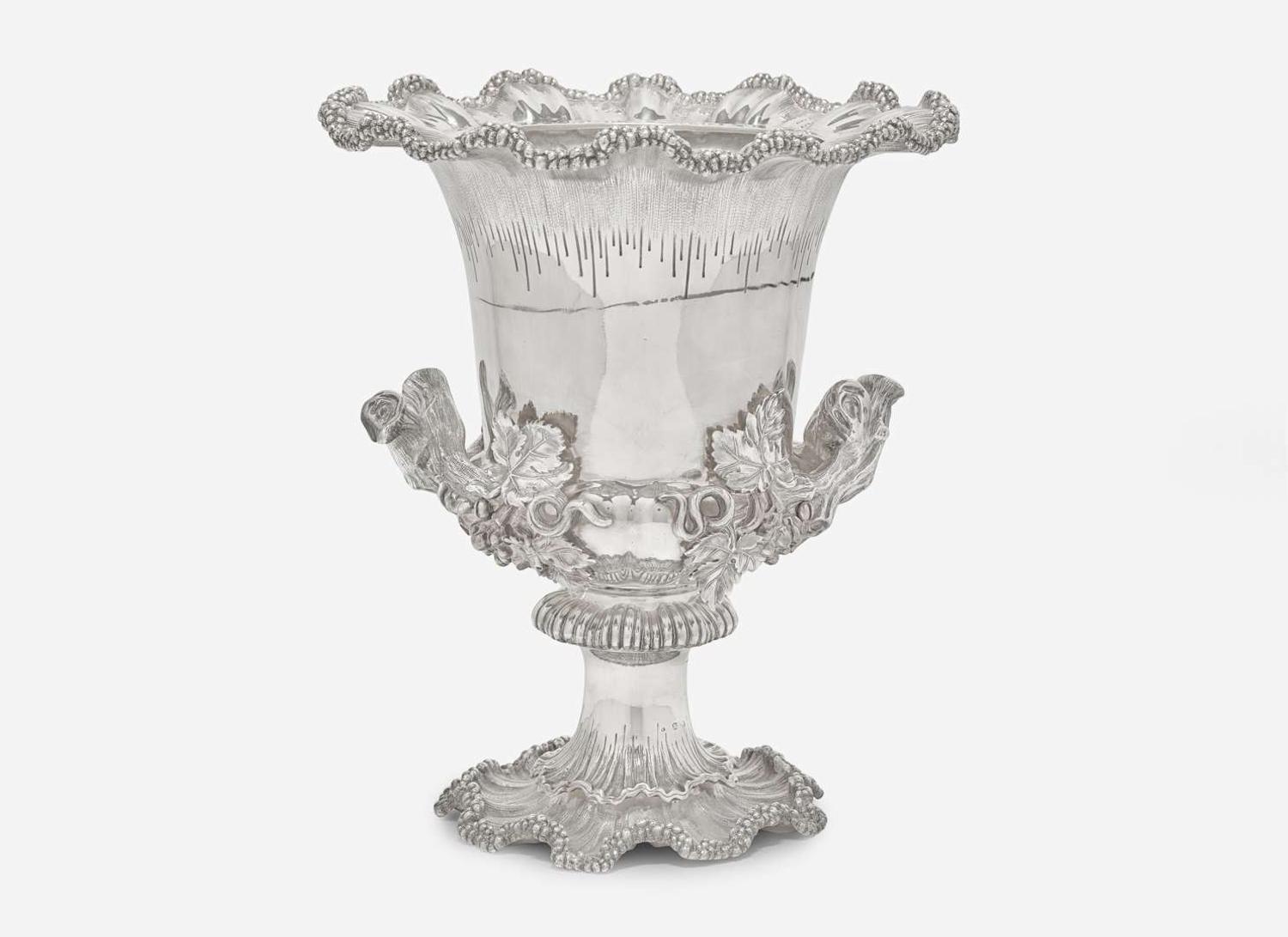 An impressive silverplated wine cooler, H. & Co., late 19th century