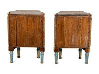 A Pair of North Italian Painted and Parcel-Gilt Side Cabinets