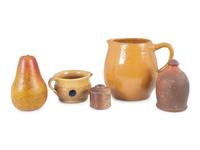 Five Redware Articles
