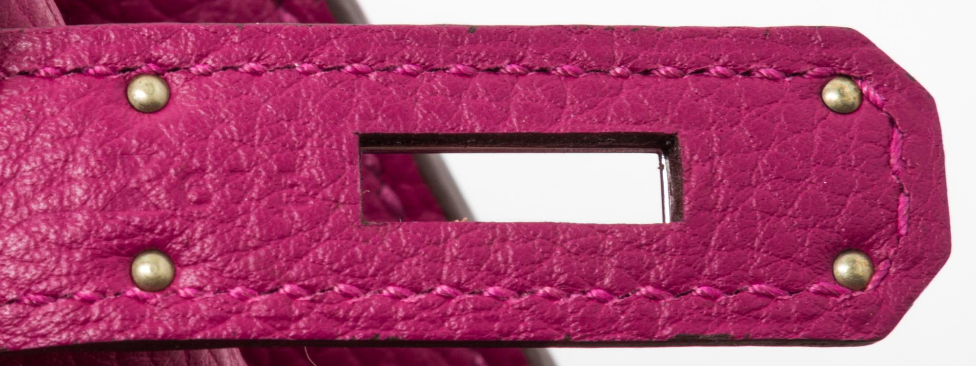 An Hermes Rubis Togo 22cm So-Kelly Handbag, 9" x 11" x 4.5".