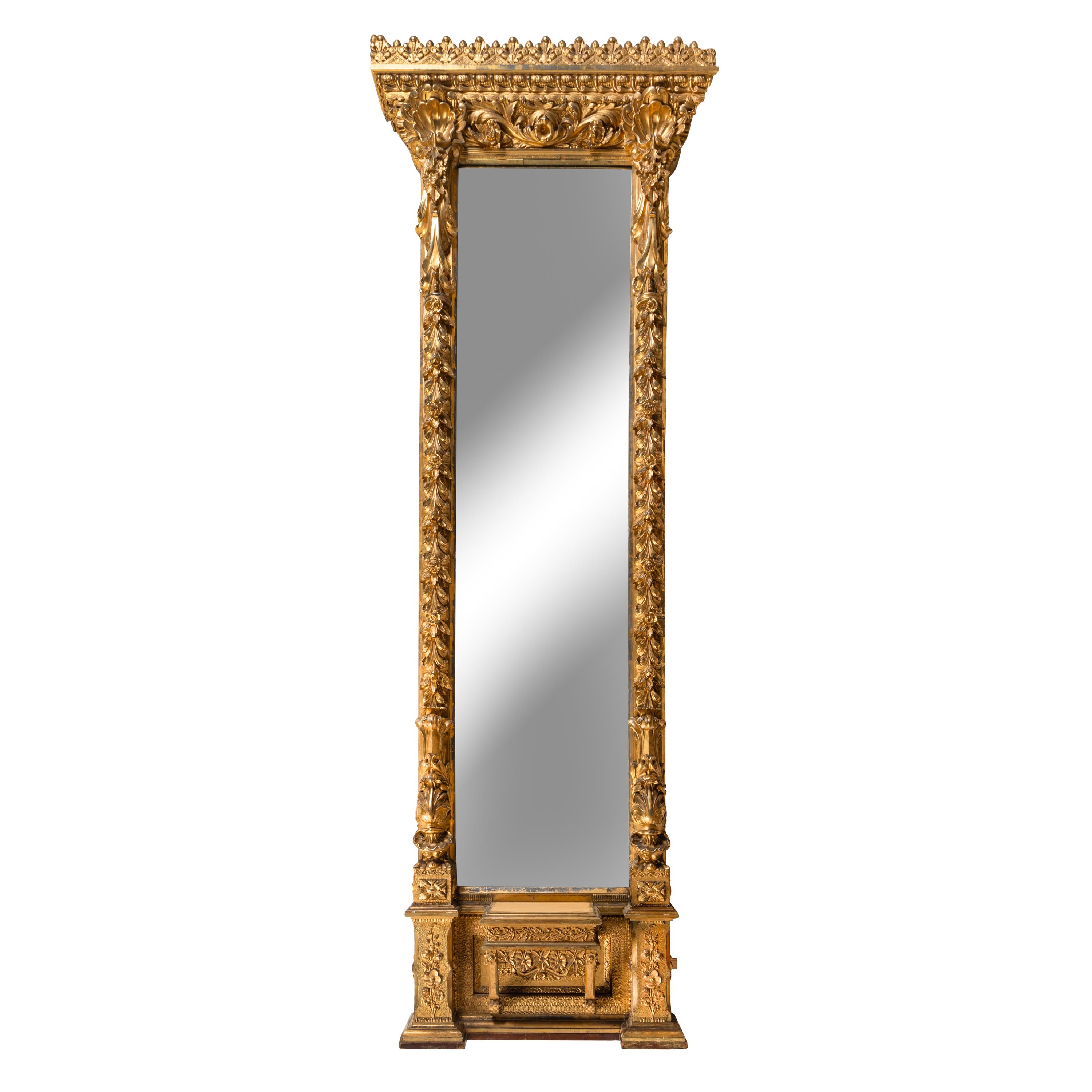 An Italian Giltwood Pier Mirror
