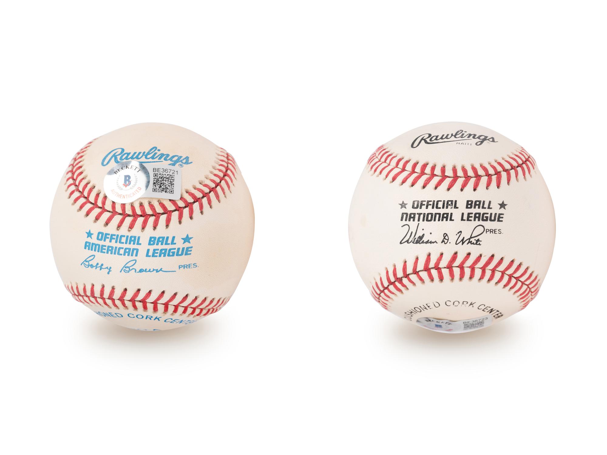 A Group of Nolan Ryan and Tom Seaver Signed Autographed Baseballs (Beckett Authentication Services BAS Certified),