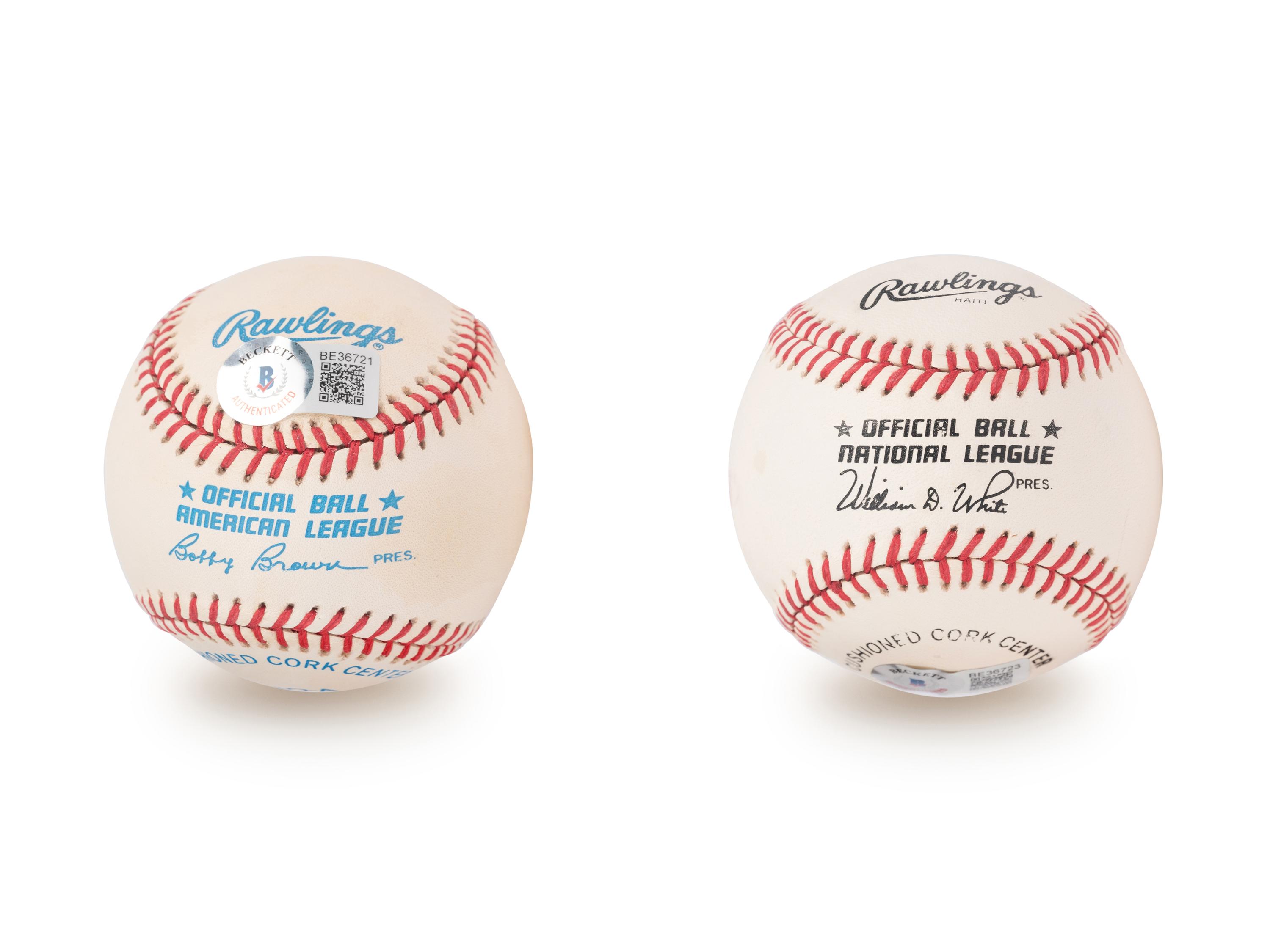 A Group of Nolan Ryan and Tom Seaver Signed Autographed Baseballs (Beckett Authentication Services BAS Certified),